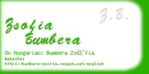 zsofia bumbera business card